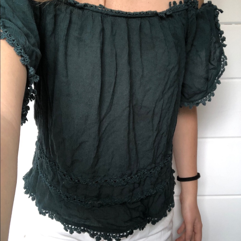Boho green shirt